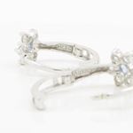 14K White gold Flower cz hoop earrings for Children/Kids web278 4