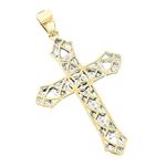 Mens Natural 2Ctw Diamond Cross Pendant 14K For-2