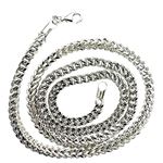 10K WHITE Gold HOLLOW FRANCO Chain - 26 Inches Long 5.3MM Wide 2