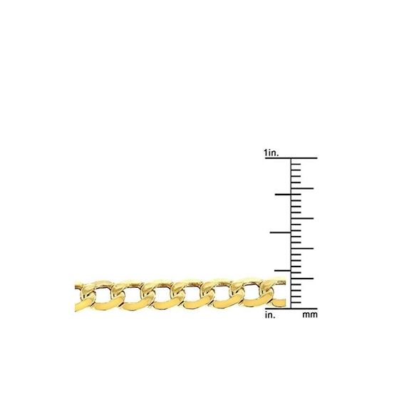 Hollow 10k Gold Curb Chain For Men 5.5mm Necklace 4