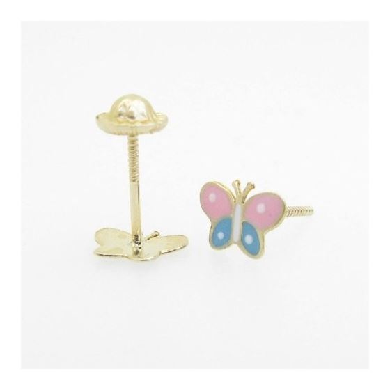 "14K Gold Earrings heart star flower dolphin penguin for Childeren