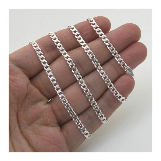 Silver Curb link chain Necklace BDC87 4