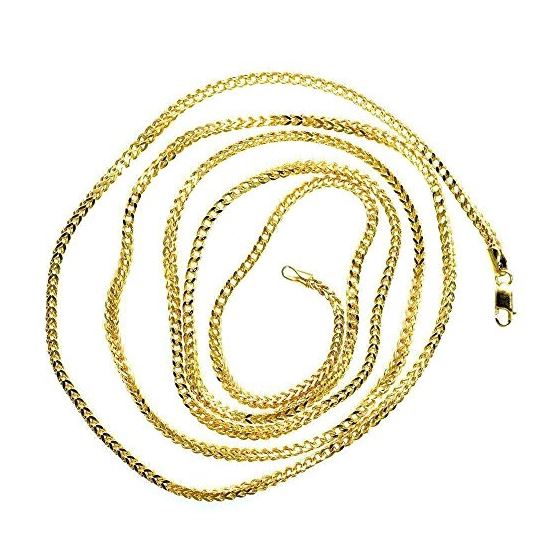 10K Yellow Gold Hollow FRANCO chain 2MM Wide Length: 20 22 24 26 28 30 (20 Inches) 2