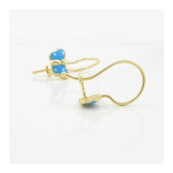 14K Yellow gold Butterfly hoop earrings for Children/Kids web73 4