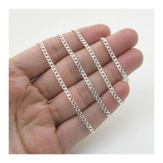 Silver Curb link chain Necklace BDC72 4