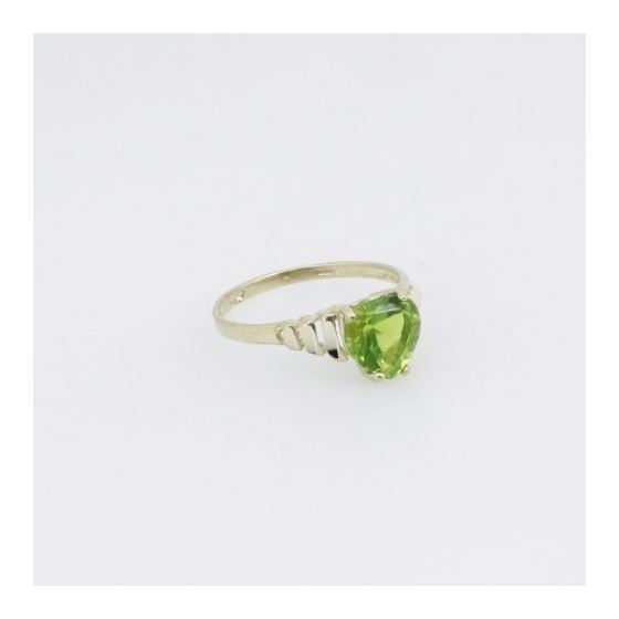 10k Yellow Gold Syntetic green gemstone ring ajr39 Size: 7.25 4