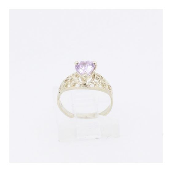 10k Yellow Gold Syntetic purple gemstone ring ajjr74 Size: 2.25 2