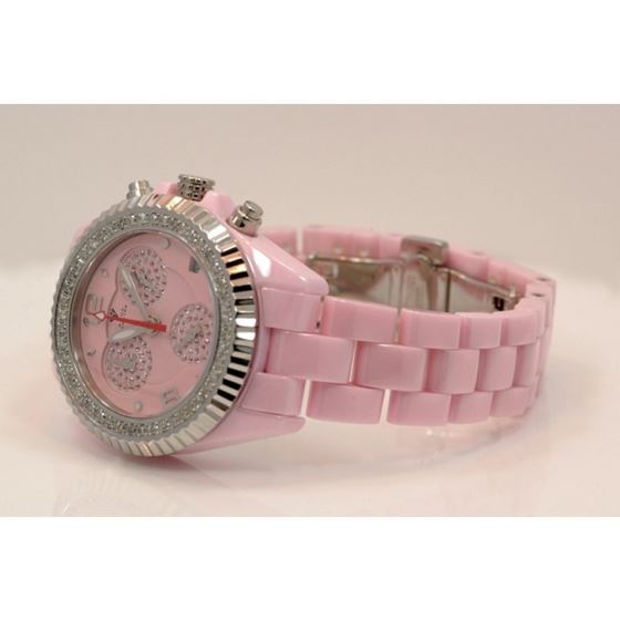 Aqua Master Ladies Ceramic Diamond Watch 1.25ctw W115 2