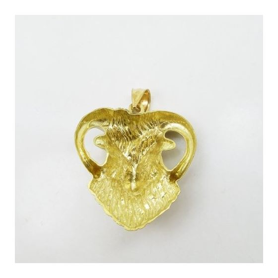 Mens 10k Yellow gold Goat head charm EGP3 4