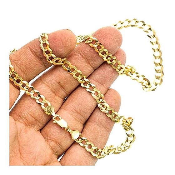 "14k Real Yellow Gold Comfort Cuban Curb Chain 5.7MM Sizes: 20""