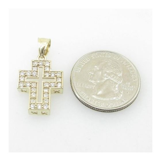 Unisex 10K Solid Yellow Gold hollow cross Length - 1.12 inches Width - 15mm 4
