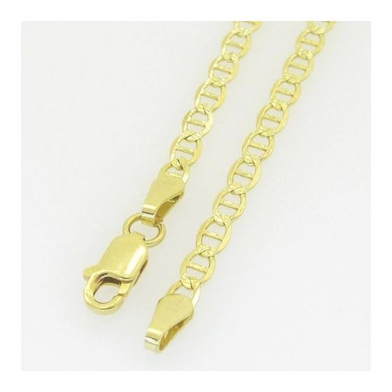 10K Yellow Gold diamond cut mariner chain GC76 4