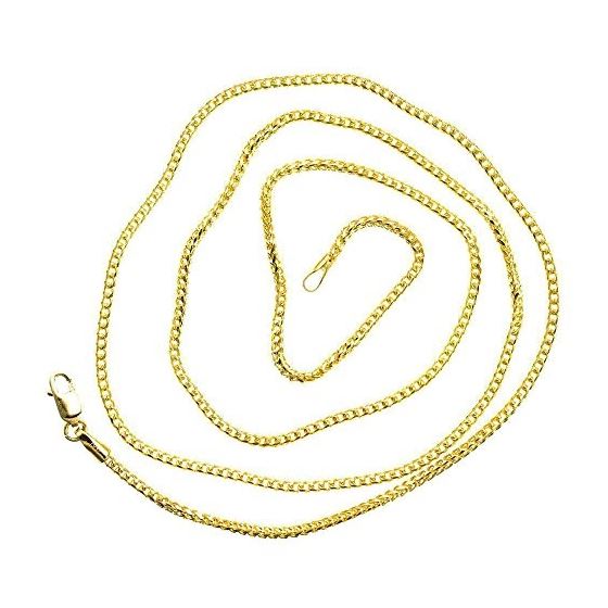 14K YELLOW Gold SOLID FRANCO Chain - 22 Inches Long 1.8MM Wide 2