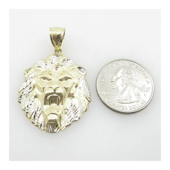 Mens 10K Yellow Gold lion head pendant Length - 1.73 inches Width - 1.14 inches 4