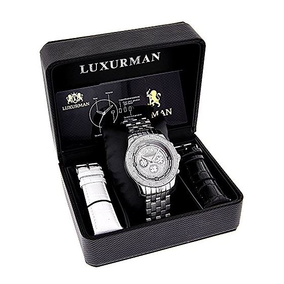 LUXURMAN Mens Real Diamond Watch 0.25Ct-4