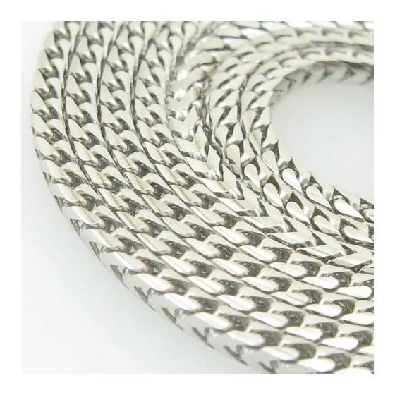 Mens White-Gold Franco Link Chain Length - 18 inches Width - 1.5mm 2