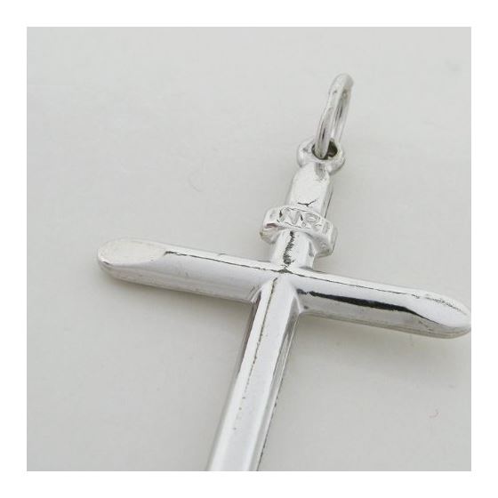 Plain cross silver pendant SB35 44mm tall and 28mm wide 2