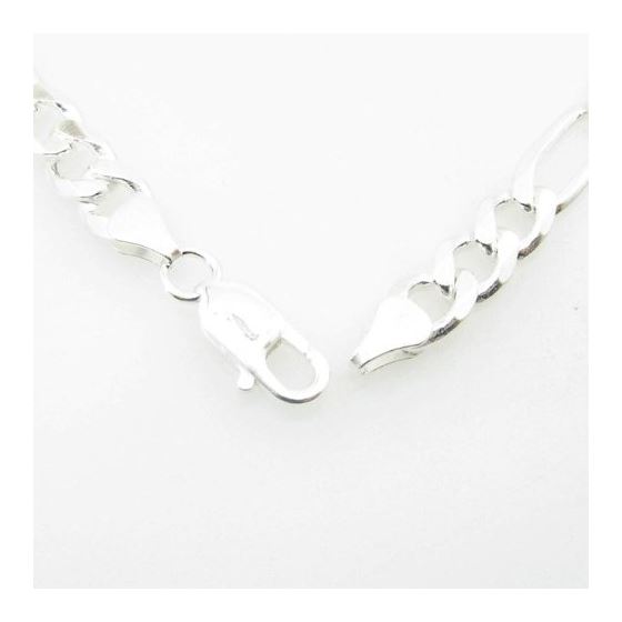 Silver Figaro link chain Necklace BDC80 4