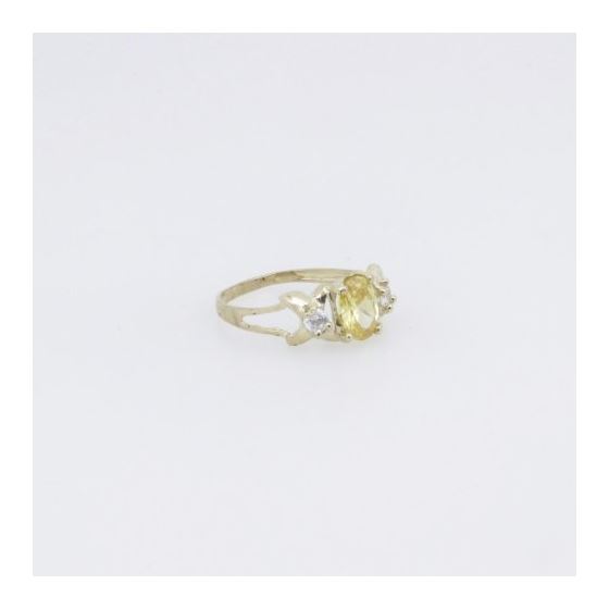 10k Yellow Gold Syntetic yellow gemstone ring ajr2 Size: 8 4