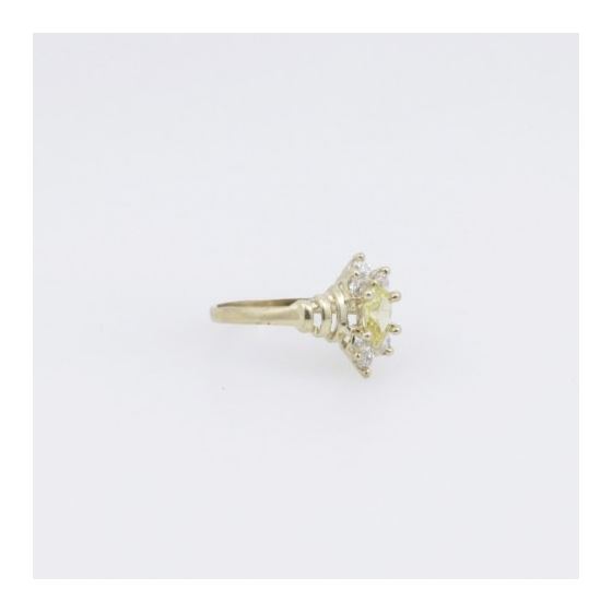 10k Yellow Gold Syntetic yellow gemstone ring ajr34 Size: 8 4