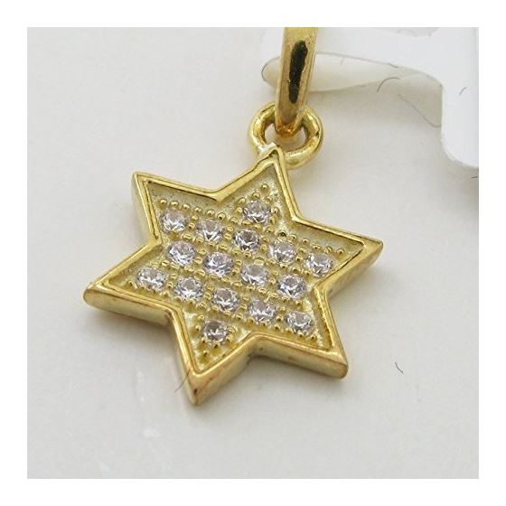 Womens Yellow star of david cz pendant Silver30 2