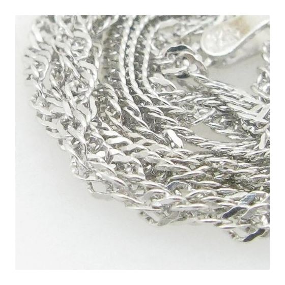 Ladies .925 Italian Sterling Silver Twisted Singapore Link Chain Length - 20 inches Width - 2mm 2