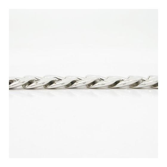 Sterling silver Curb link white bracelet 4