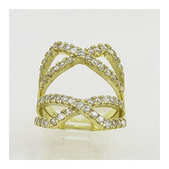 10K Yellow Gold womens designer lace ring ASVJ4 2