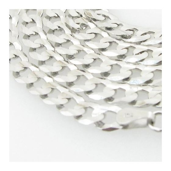 Mens White-Gold Cuban Link Chain Length - 22 inches Width - 4mm 2