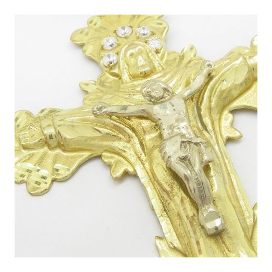 Mens 10k Yellow gold Jesus crucifix charm EGP7 2