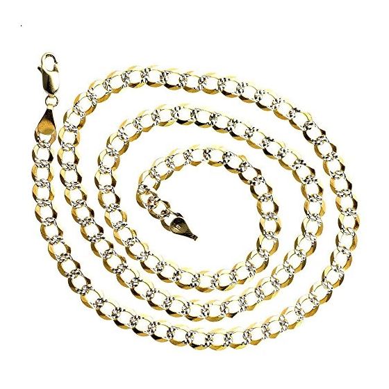 14K Diamond Cut Gold SOLID ITALY CUBAN Chain - 22 Inches Long 5.7MM Wide 2