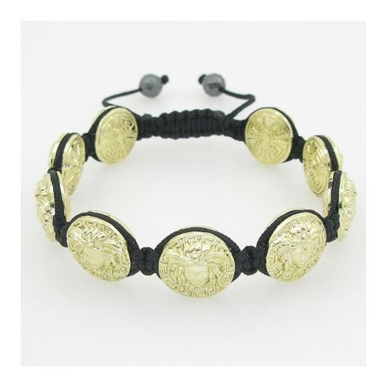Yellow Greek style medusa string bracelet beaded macrame jewelry fashion bead 2