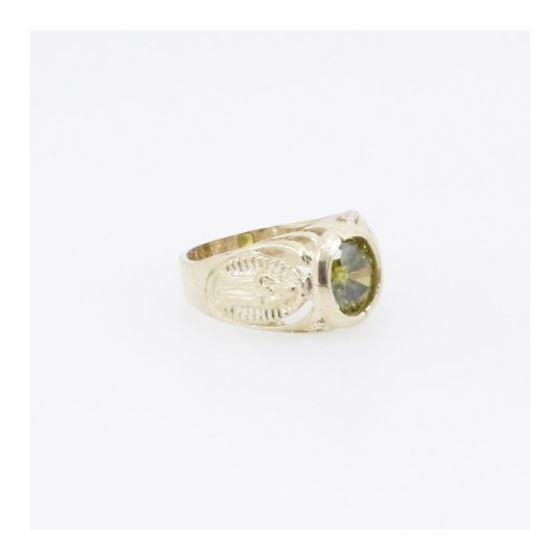 10k Yellow Gold Syntetic yellow gemstone ring ajjr84 Size: 2 4