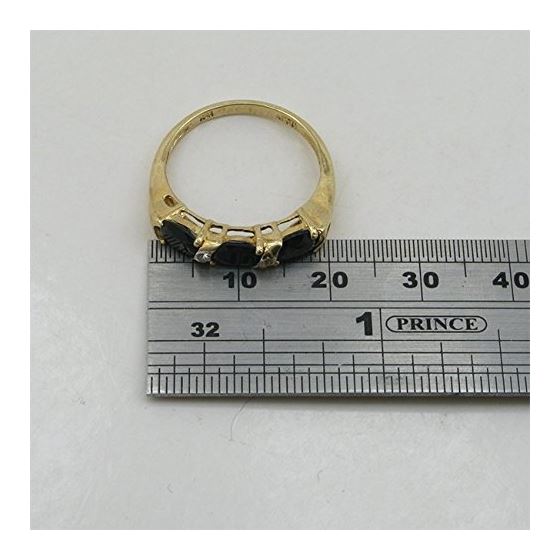 10K Yellow Gold womens gemstone ring ASVJ12 4