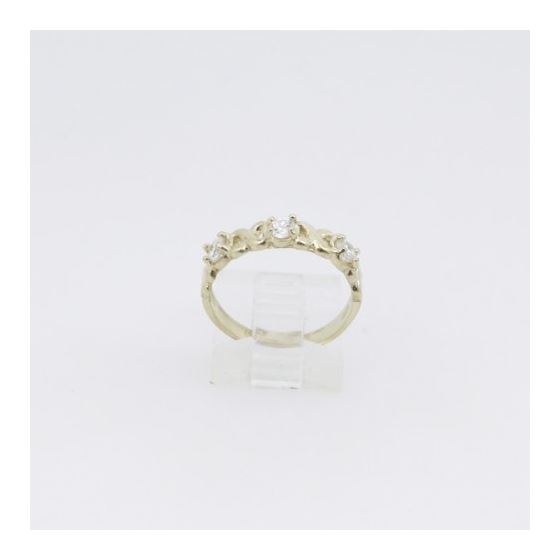 10k Yellow Gold Syntetic white gemstone ring ajr60 Size: 6.5 2