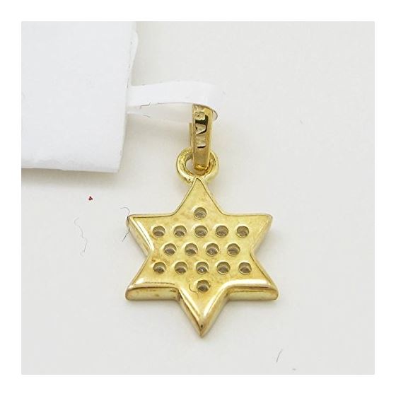 Womens Yellow star of david cz pendant Silver30 4