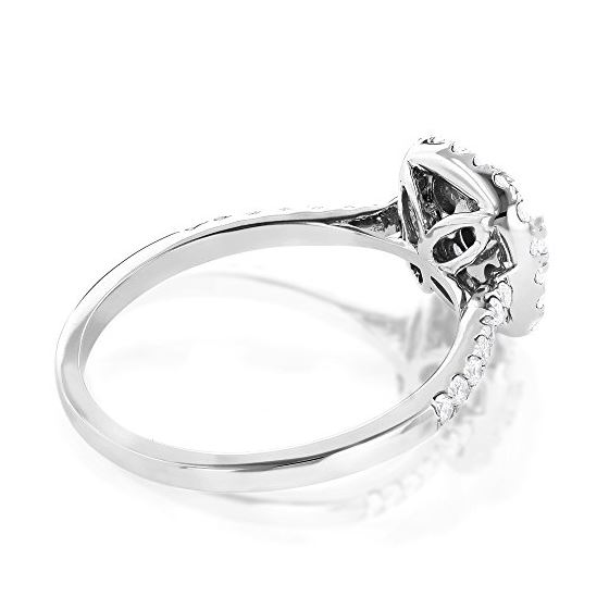 14K Natural 1 Ctw Diamond Engagement Ring Halo C-2