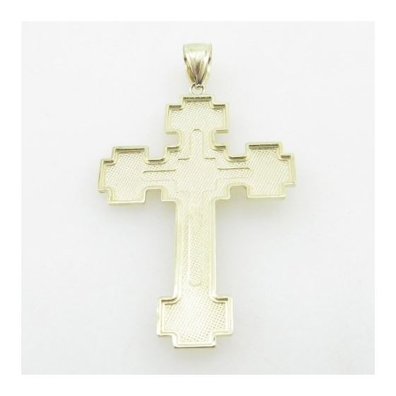 Mens 10K Solid Yellow Gold big jesus cross Length - 2.64 inches Width - 1.54 inches 4