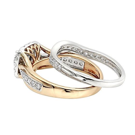 14K Two-Tone Gold Affordable Diamond Engagement-2