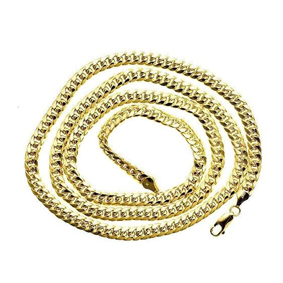 14K Yellow Gold SOLID Miami Cuban Link Chain 6.7MM Wide (30 Inches) 2