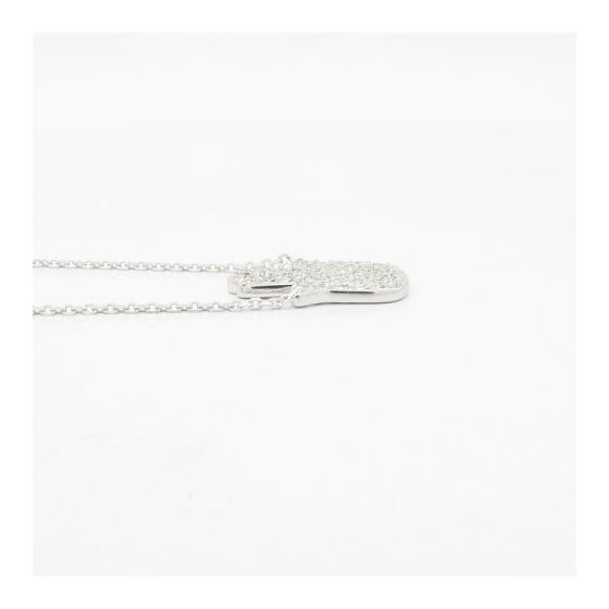 Womens Sterling silver Hamsa hand necklace 4