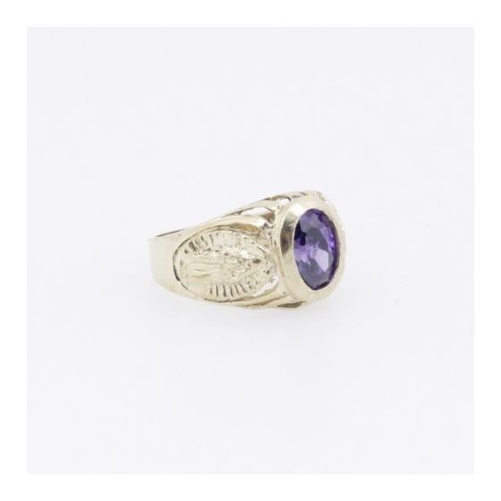 10k Yellow Gold Syntetic purple gemstone ring ajjr41 Size: 2.25 4