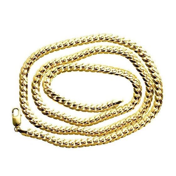 10K YELLOW Gold SOLID ITALY MIAMI CUBAN Chain - 32 Inches Long 6.4MM Wide 2