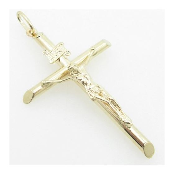 Mens 10K Solid Yellow Gold jesus cross Length - 2.44 inches Width - 1.50 inches 2