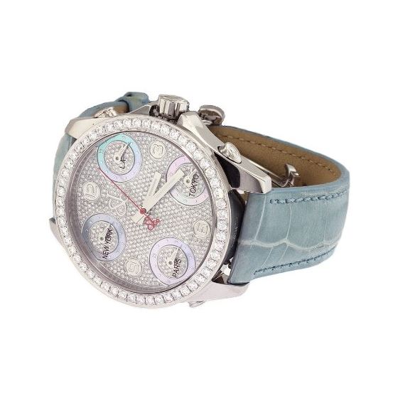 Jacob Co. Blue Band Mid-Size Five Time Zone 3.70-2
