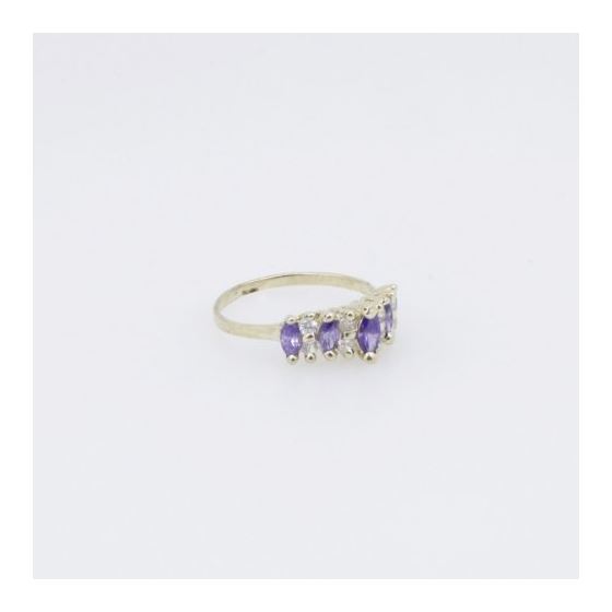 10k Yellow Gold Syntetic purple gemstone ring ajr14 Size: 8 4