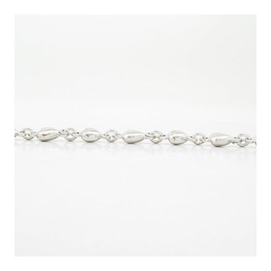 Womens Sterling silver Heart link bracelet 4