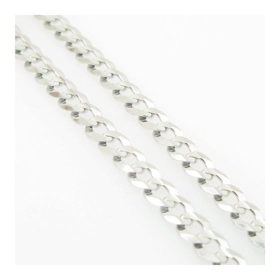 Mens White-Gold Cuban Link Chain Length - 24 inches Width - 4.5mm 4