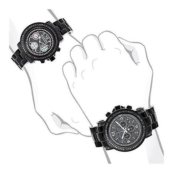 Oversized Matching His And Hers Watches: Black D-4