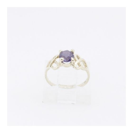 10k Yellow Gold Syntetic purple gemstone ring ajjr70 Size: 2.5 2